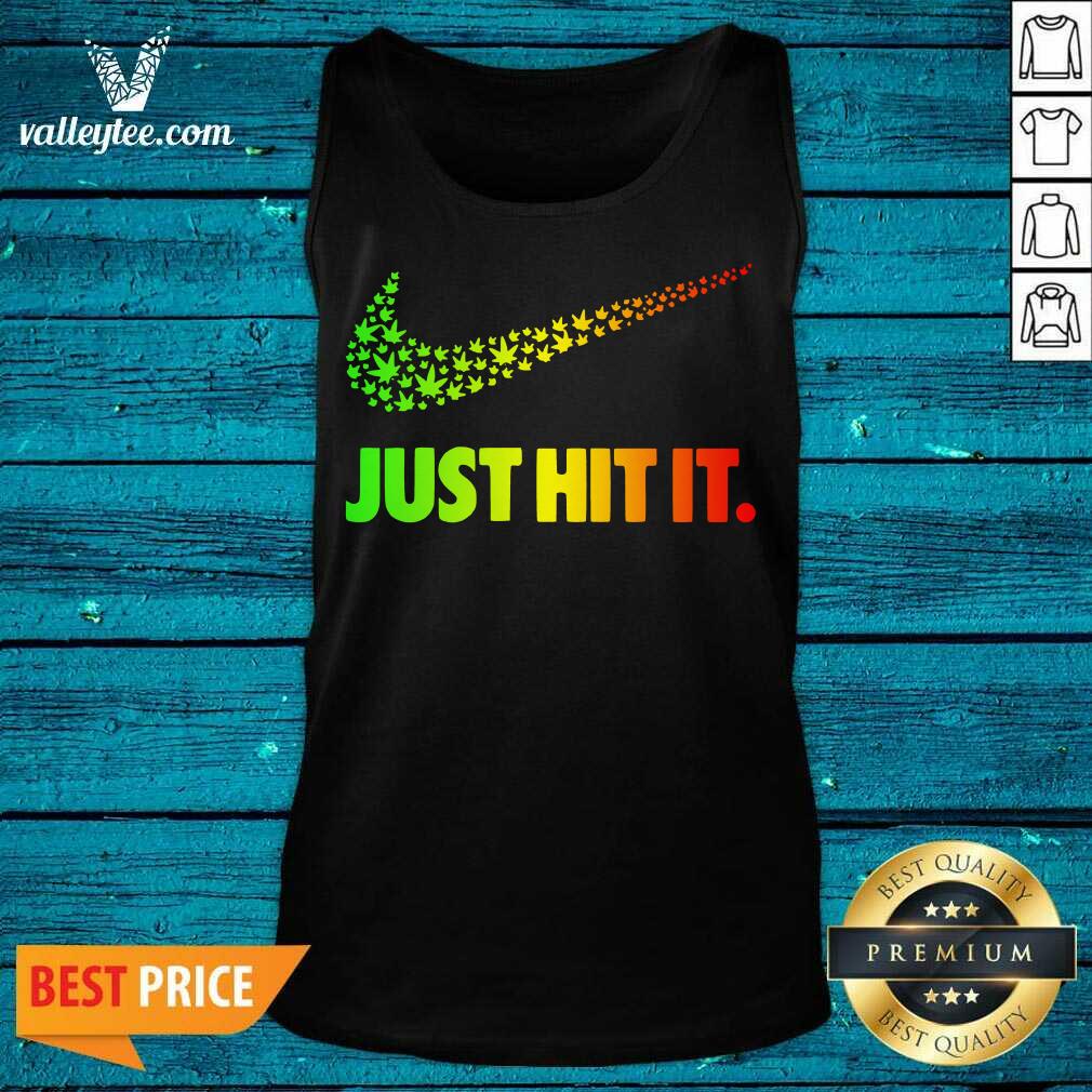 Funny Nightmare Before Coffee Shirt420 Weed Nike Just Hit It Shirt - Image 4