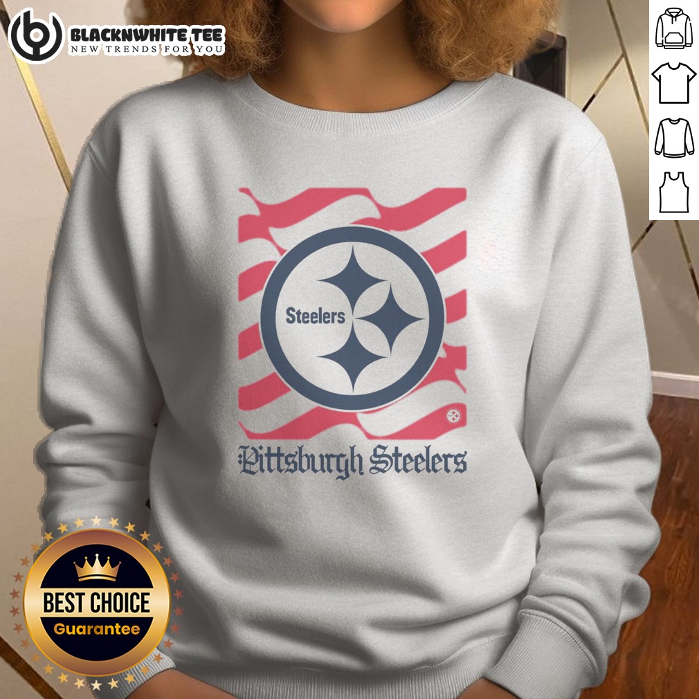 Funny Pittsburgh Steelers American Heritage Wordmark Shirt - Image 4