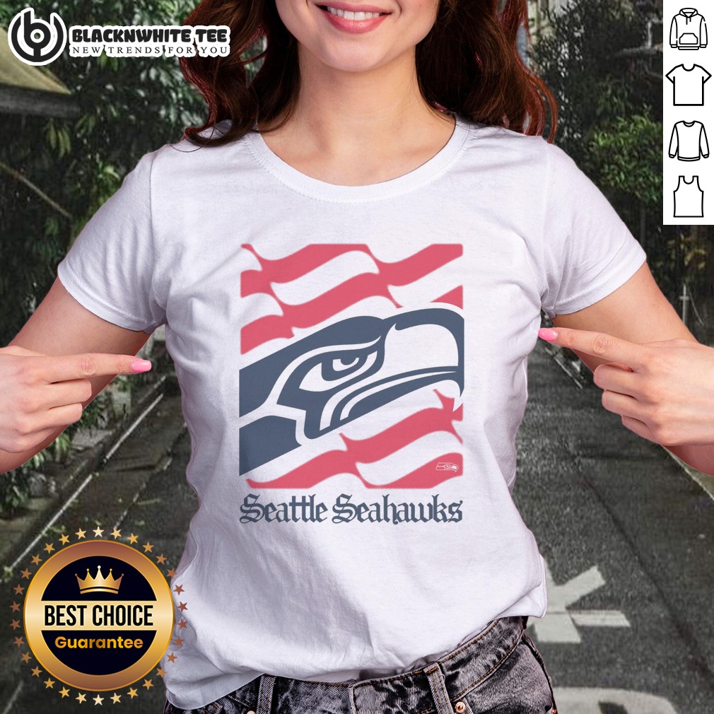 Pretty Seattle Seahawks American Heritage Wordmark Shirt - Image 5