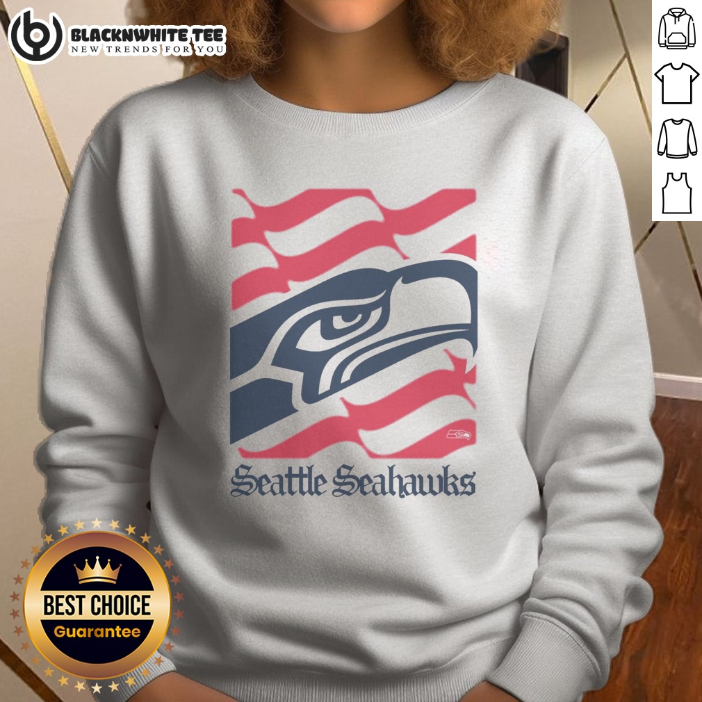 Pretty Seattle Seahawks American Heritage Wordmark Shirt - Image 4