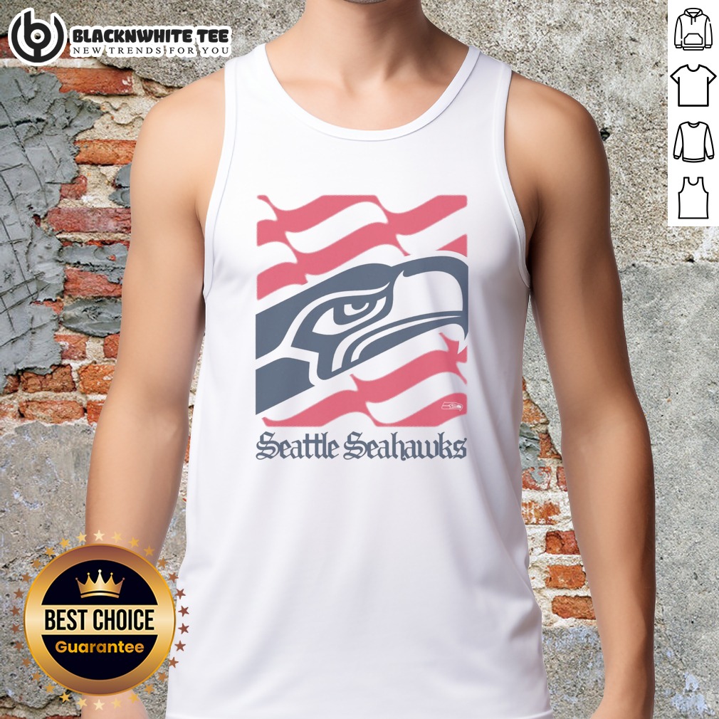 Pretty Seattle Seahawks American Heritage Wordmark Shirt - Image 3
