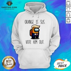 Alternative view of Premium Among Us Orange Is Sus Vote Him Out Shirt