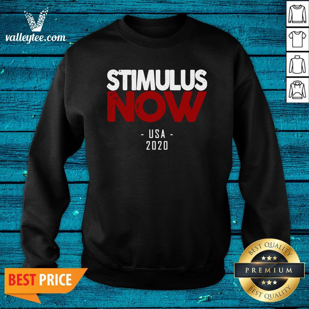 Premium Stimulus Now Usa 2020 White Red Shirt - Image 4