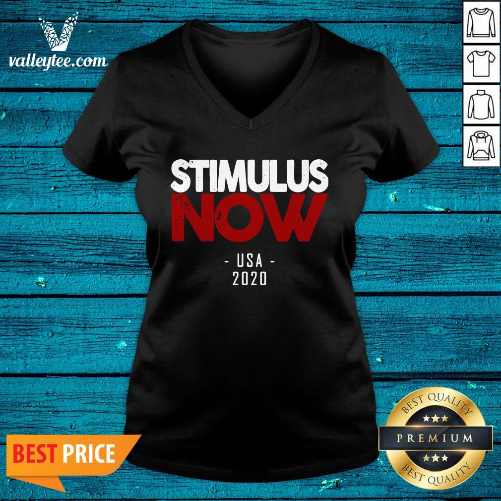 Premium Stimulus Now Usa 2020 White Red Shirt - Image 2