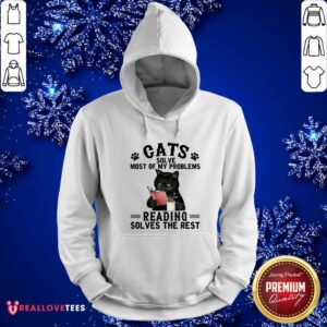 Alternative view of Black Cats Reading Book Solves The Rest Coffee Shirt