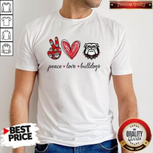 Cute Peace Love Georgia Bulldogs Shirt