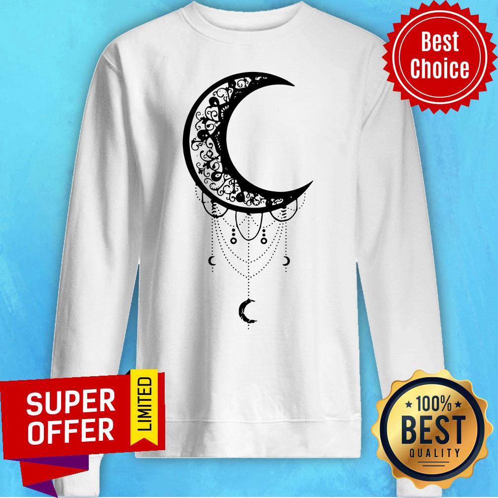 Funny Moon Aesthetic Lunar Artsy Goth Witchy Shirt - Image 5