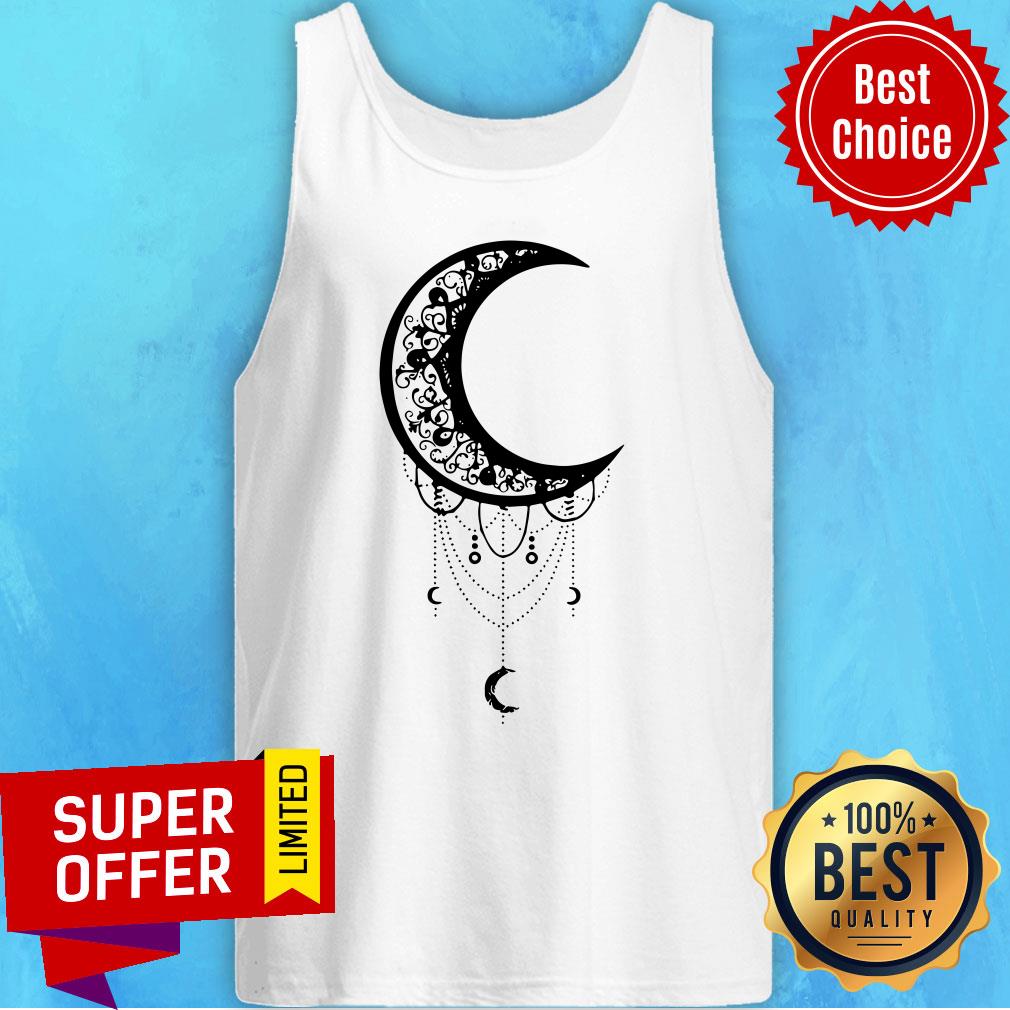 Funny Moon Aesthetic Lunar Artsy Goth Witchy Shirt - Image 4
