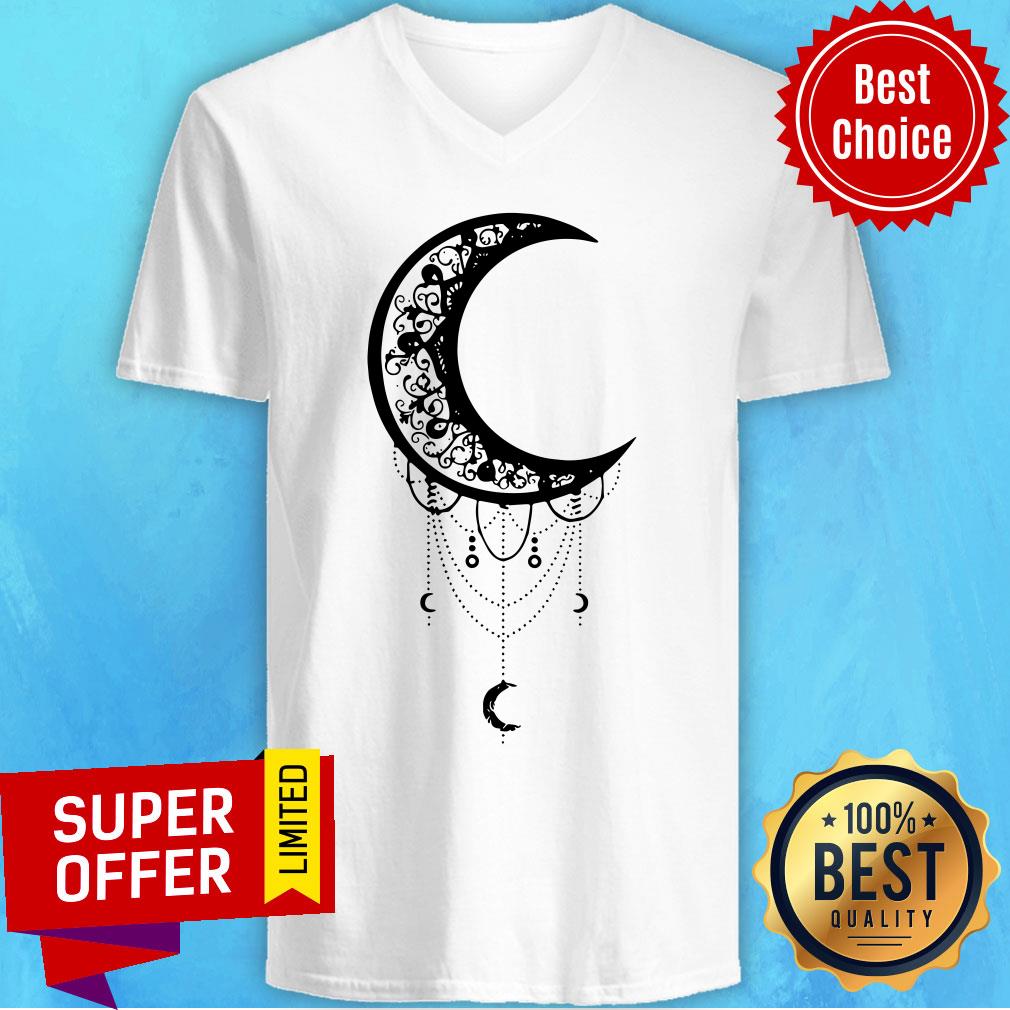 Funny Moon Aesthetic Lunar Artsy Goth Witchy Shirt - Image 3