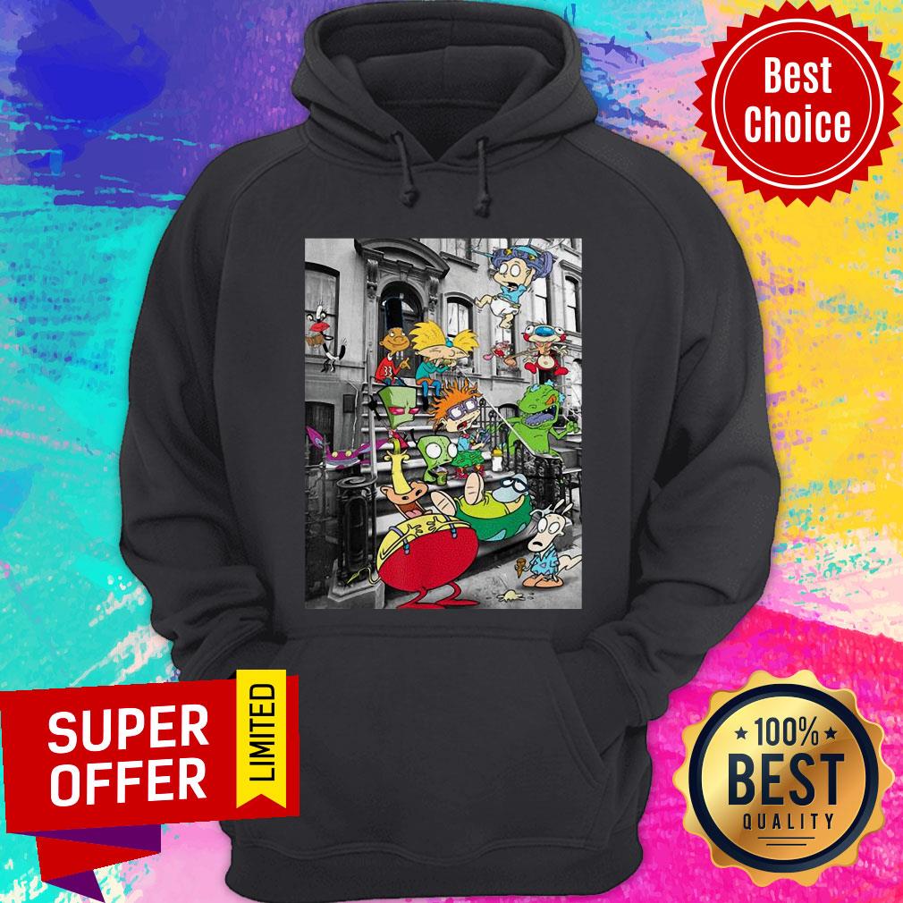 Nickelodeon Nicktoons Hanging On Stoop 2020 Cartoon Shirt - Image 3