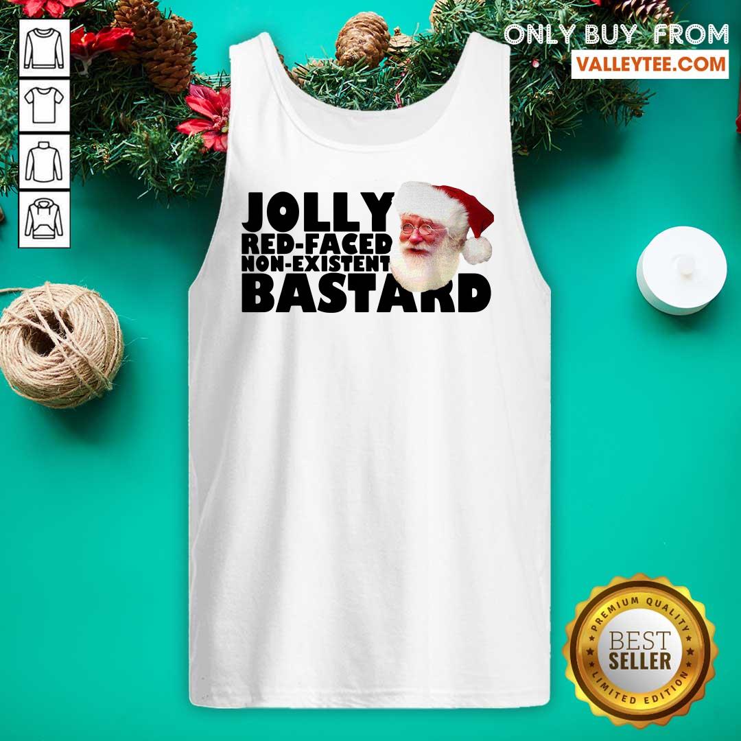 Funny Santa Jolly Red Faced Non Existent Bastard Shirt - Image 5