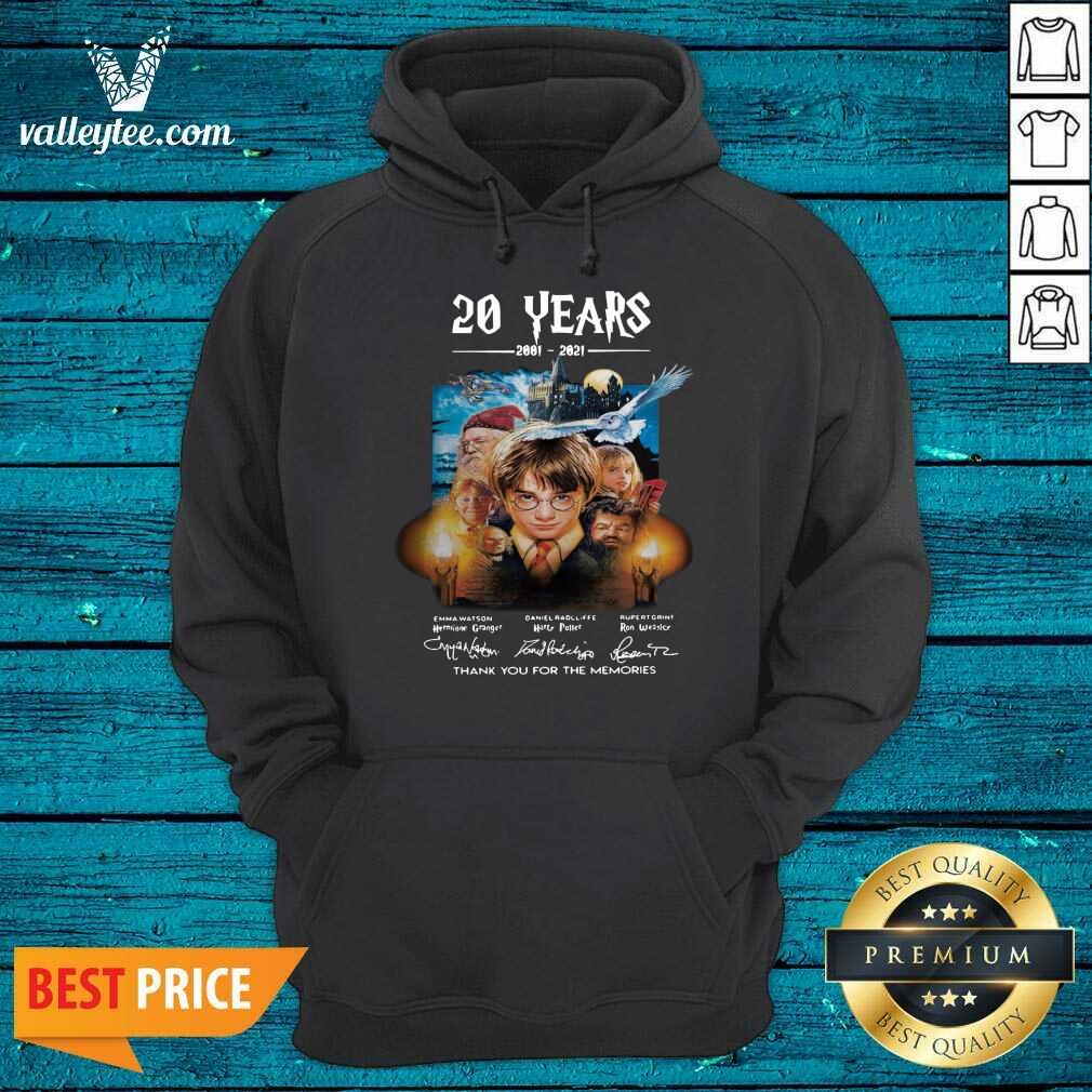 Top Harry Potter 20 Years 2001 2021 Thank You For The Memories Signatures Shirt