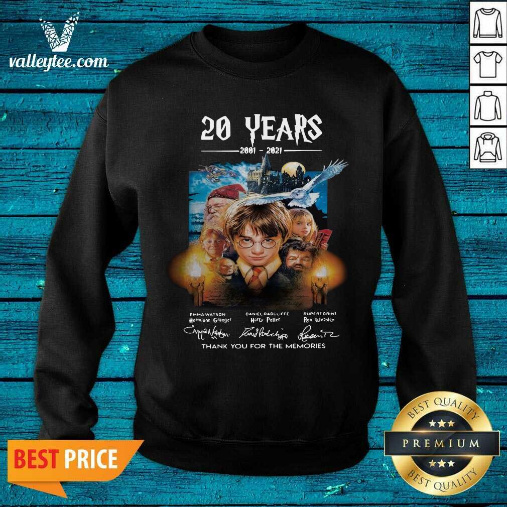 Top Harry Potter 20 Years 2001 2021 Thank You For The Memories Signatures Shirt - Image 3