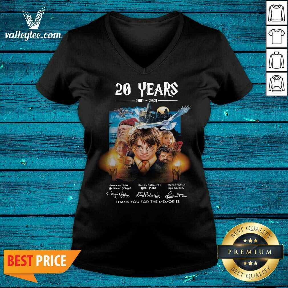 Top Harry Potter 20 Years 2001 2021 Thank You For The Memories Signatures Shirt - Image 4