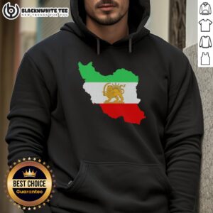 Alternative view of Good Iran Map Lion And Sun Persian Heritage Logo T-Shirt