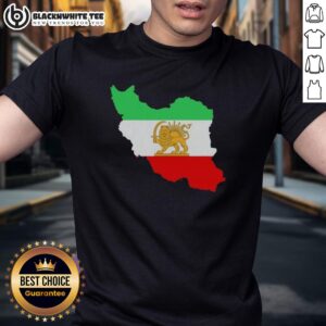 Good Iran Map Lion And Sun Persian Heritage Logo T-Shirt