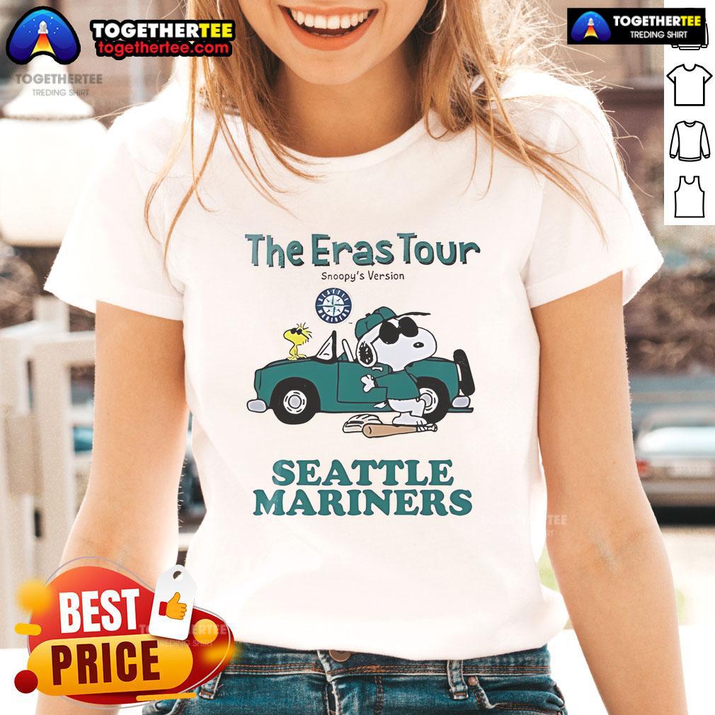 Nice Seattle Mariners The Eras Tour Snoopy T-Shirt - Image 3