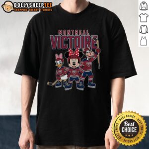 Nice Montreal Victoire Mickey Mouse Cartoon Team Ice Hockey T-Shirt
