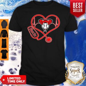 Nice Arizona Diamond Backs Baseball Stethoscope Heart Beat Shirt
