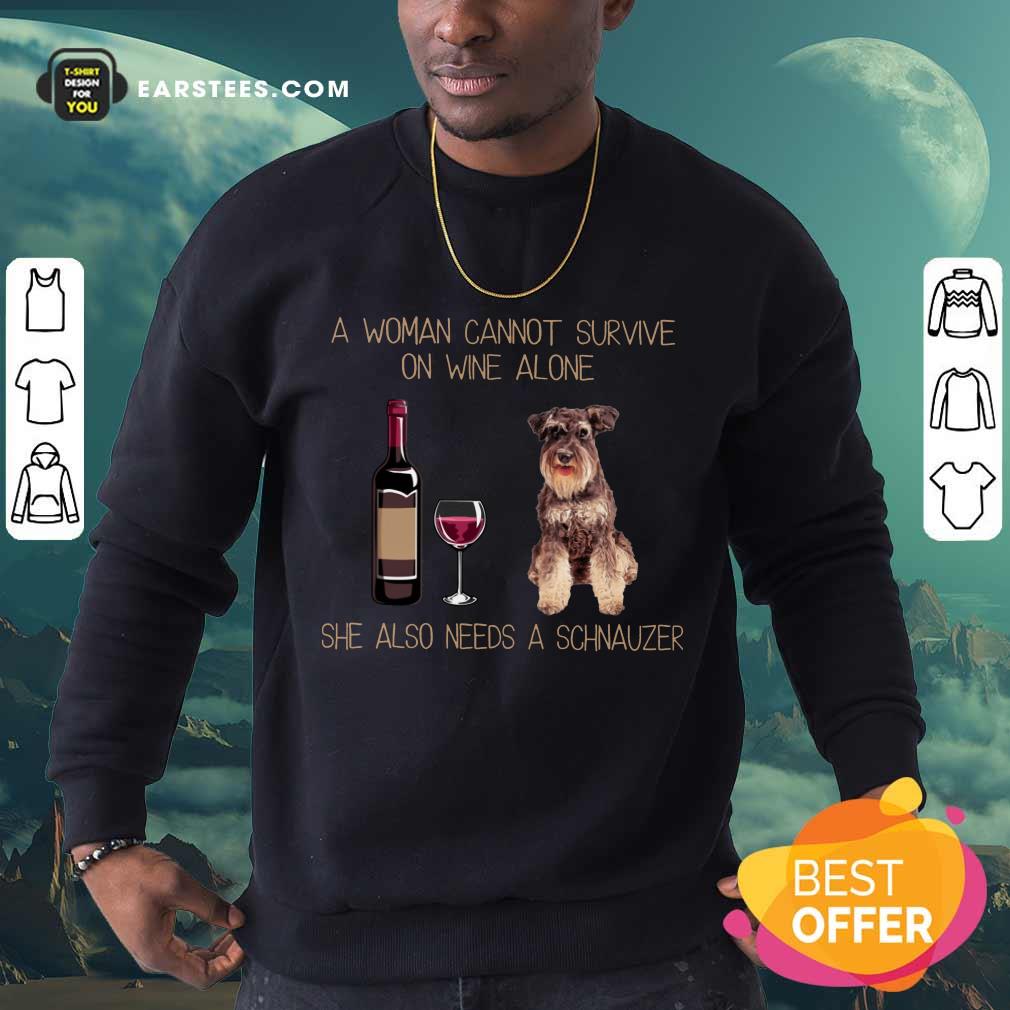 Top Wine Alone Needs A Schnauzer Shirt - Image 3