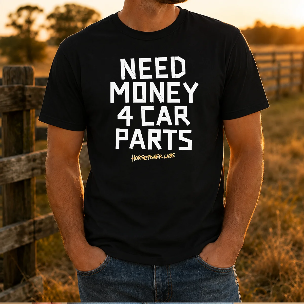 Pretty Need Money 4 Car Parts Horsepower Labs Shirt
