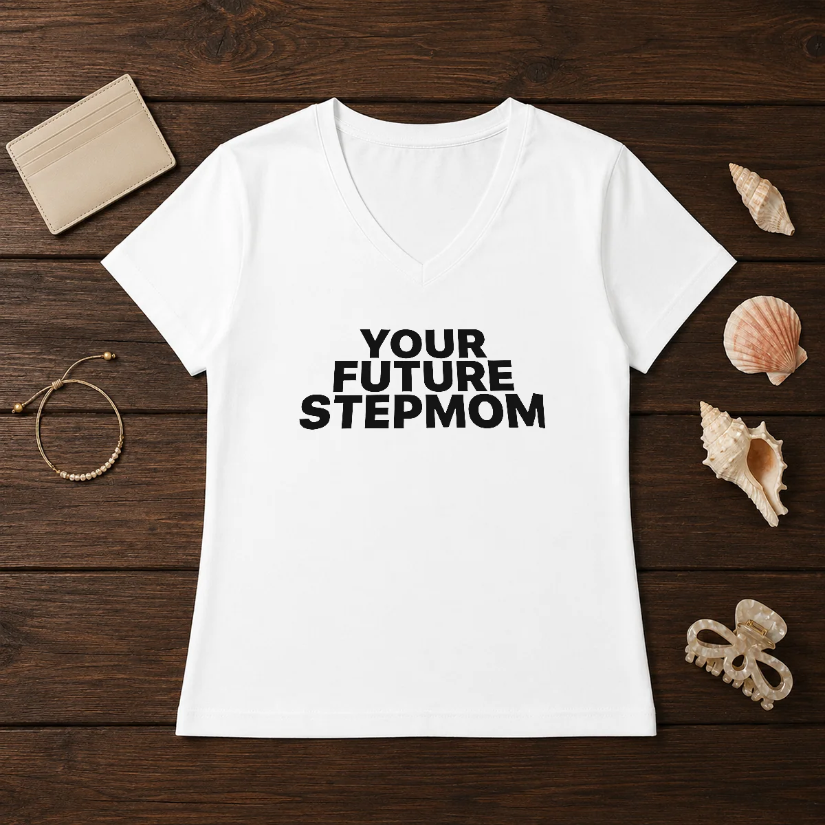 Pretty Your Future Stepmom Slogan Shirt - Image 2