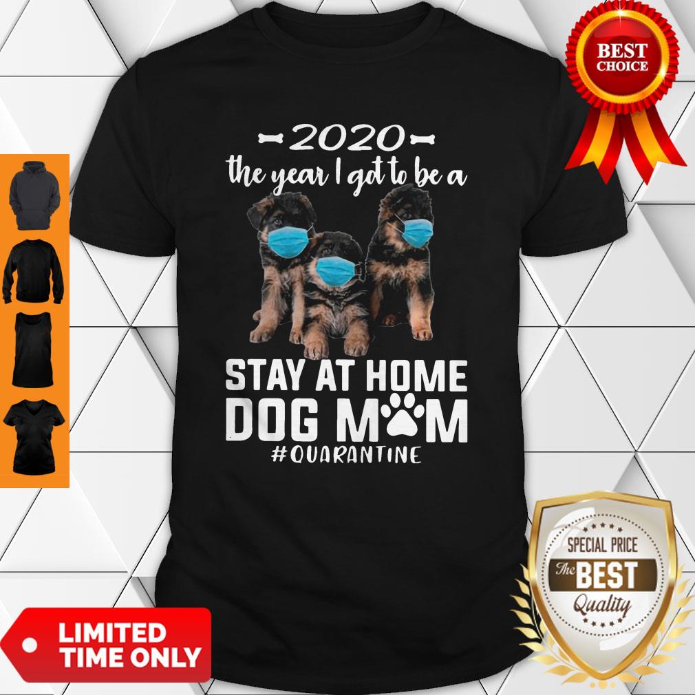Nice 2020 The Year I Got To Be A Stay At Home Companion Dog Mom Quarantine Shirt