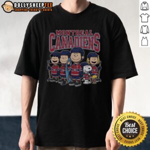 Nice Montreal Canadiens Peanuts Cartoon Team Ice Hockey T-Shirt