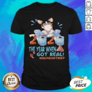 Corgi Mask 2020 The Year When Shit Got Real Quarantined Toilet Paper Shirt