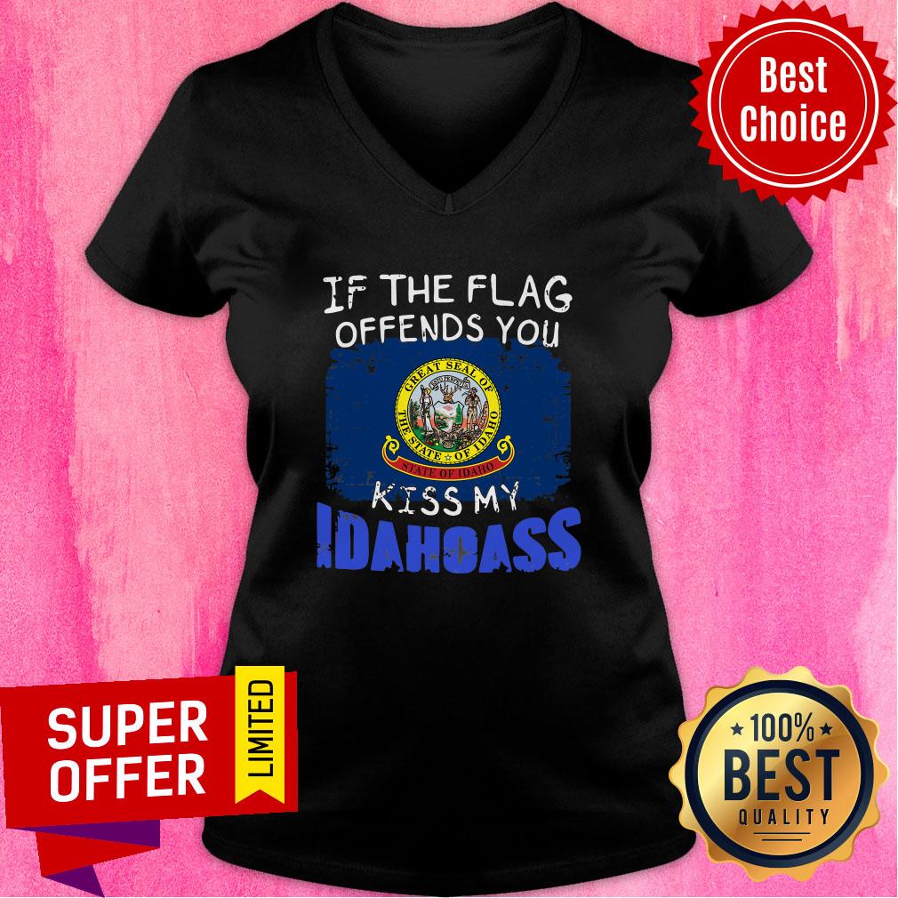 Funny If The Flag Offends You Kiss My Idaho Shirt - Image 2