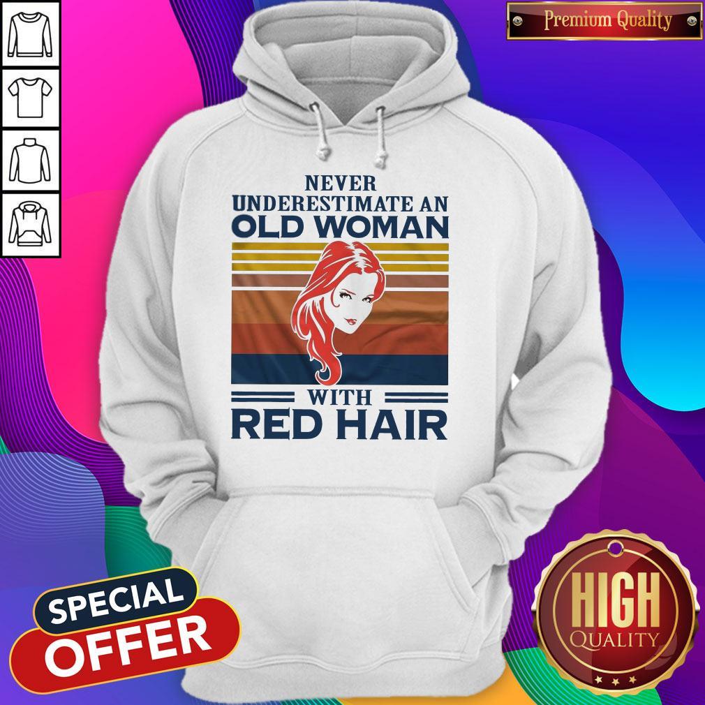 Never Underestimate An Old Woman With Red Hair Vintage Shirt - Image 5