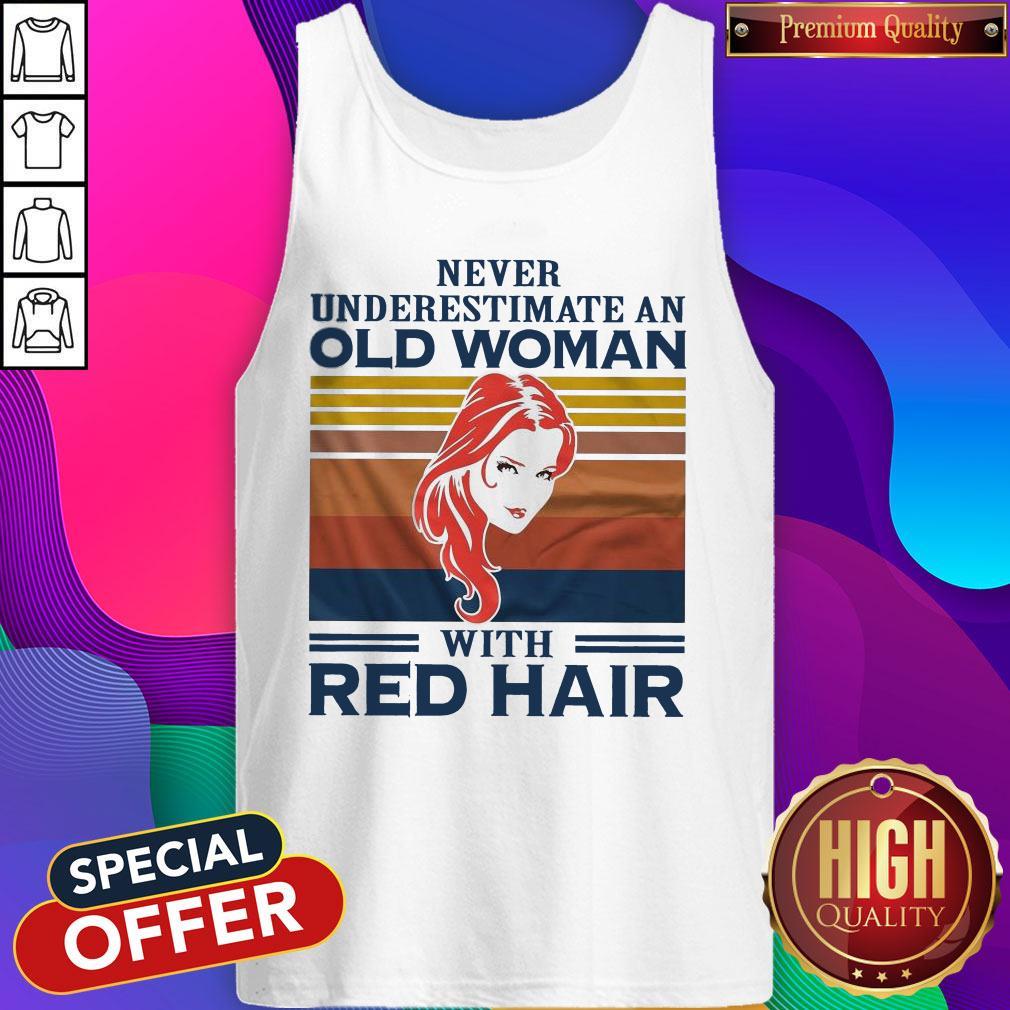 Never Underestimate An Old Woman With Red Hair Vintage Shirt - Image 4