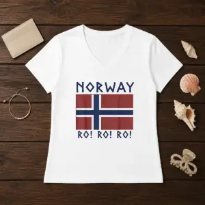 Alternative view of Pretty Norway Round Of 16 FIFA World Cup 2026 Ro Ro Ro Flag Shirt