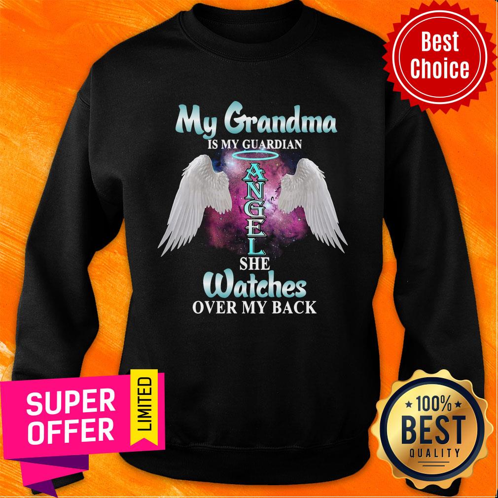 My Grandma Is My Guardian Angel She Watches Over My Back Shirt - Image 5