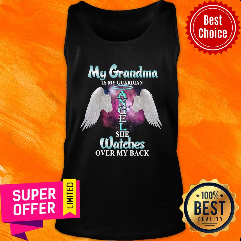 My Grandma Is My Guardian Angel She Watches Over My Back Shirt - Image 3