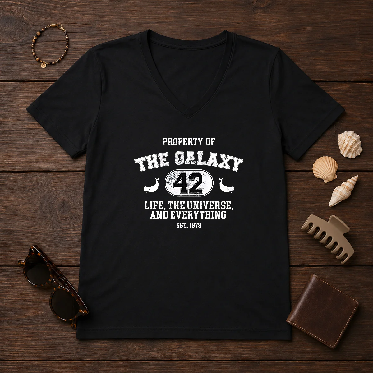 Original Property Of The Galaxy 42 Life The Universe And Everything Est 1979 Shirt - Image 2