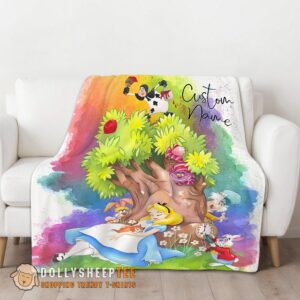 Alternative view of Happy Top Disney Alice In Wonderland Dreaming Blanket Fleece Customized Blanket