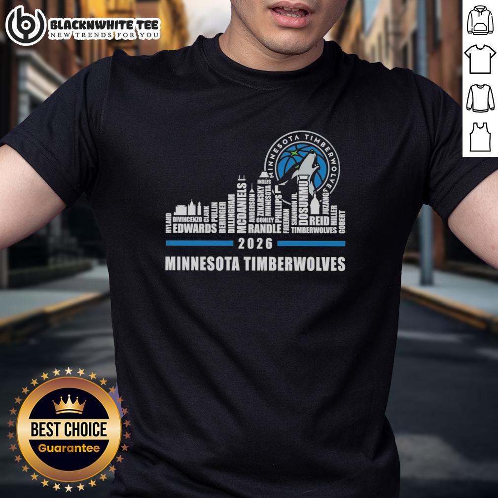 Official Minnesota Timberwolves X Skyline City Players Name 2026 T-Shirt