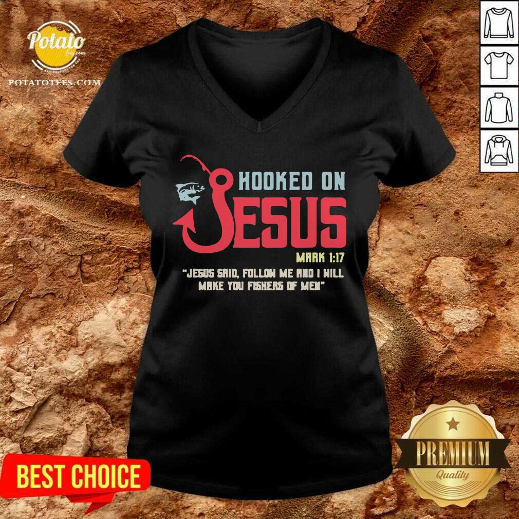 Fishing Hooked On Jesus Mark 117 Jesus Shirt - Image 3
