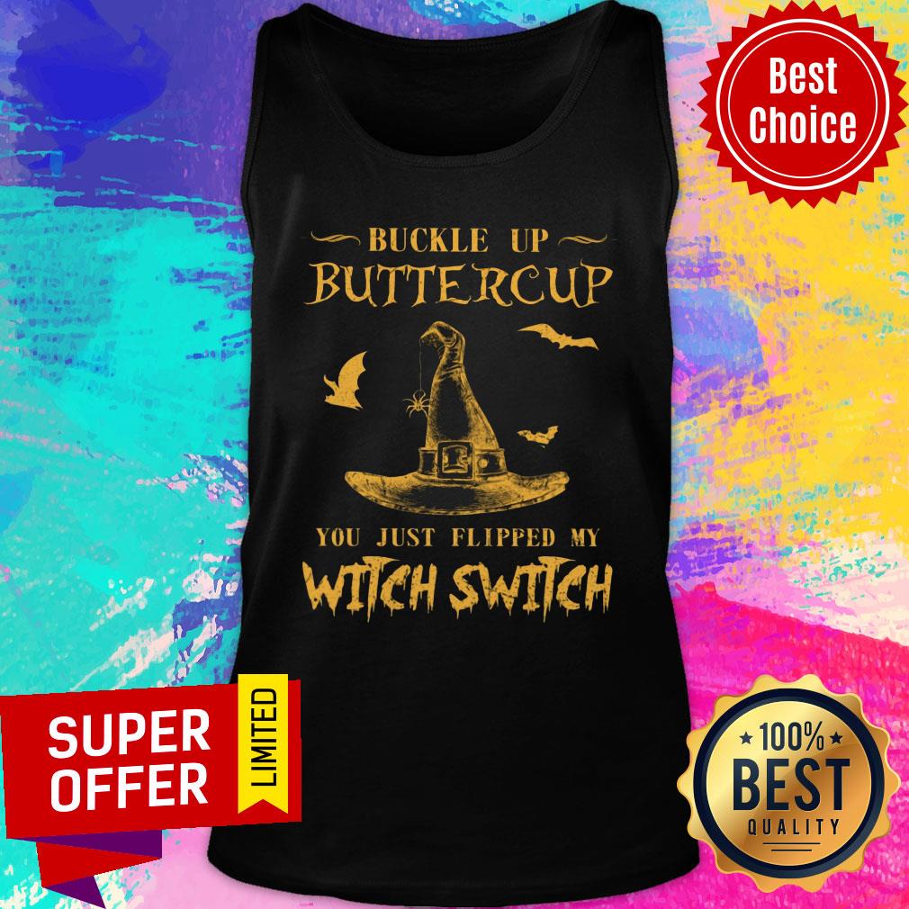 Buckle Up Buttercup Hat Witch Switch Shirt - Image 3