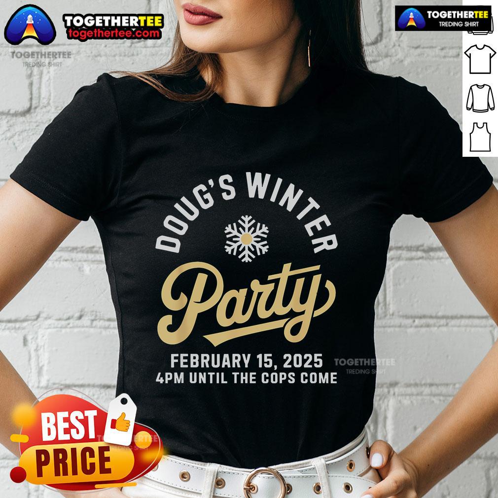 Premium Doug's Winter Party February 15th Smells Like Monday Vintage T-Shirt - Image 3