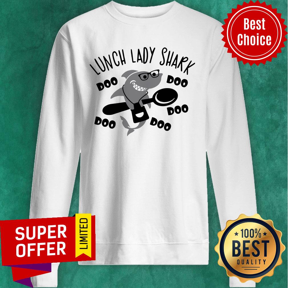 Lunch Lady Shark Doo Doo Doo Doo Shirt - Image 4