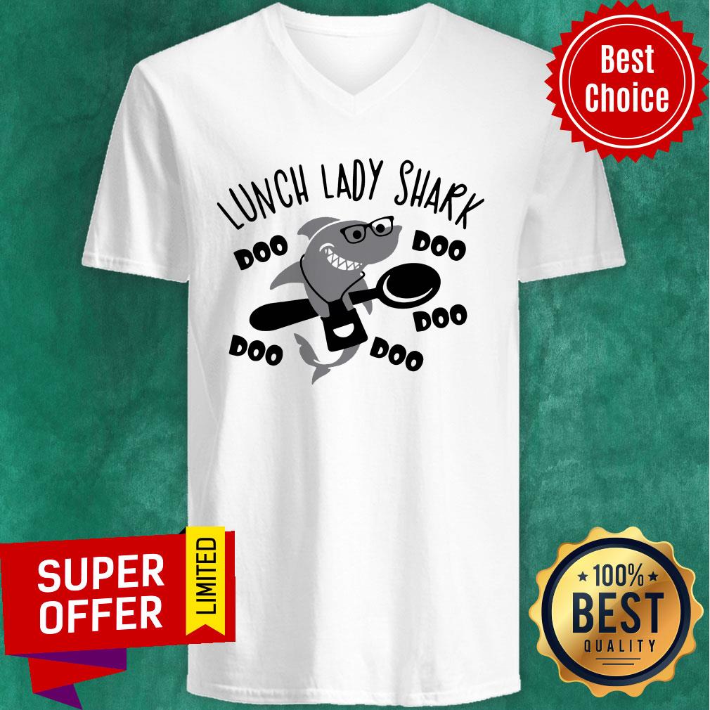 Lunch Lady Shark Doo Doo Doo Doo Shirt - Image 5
