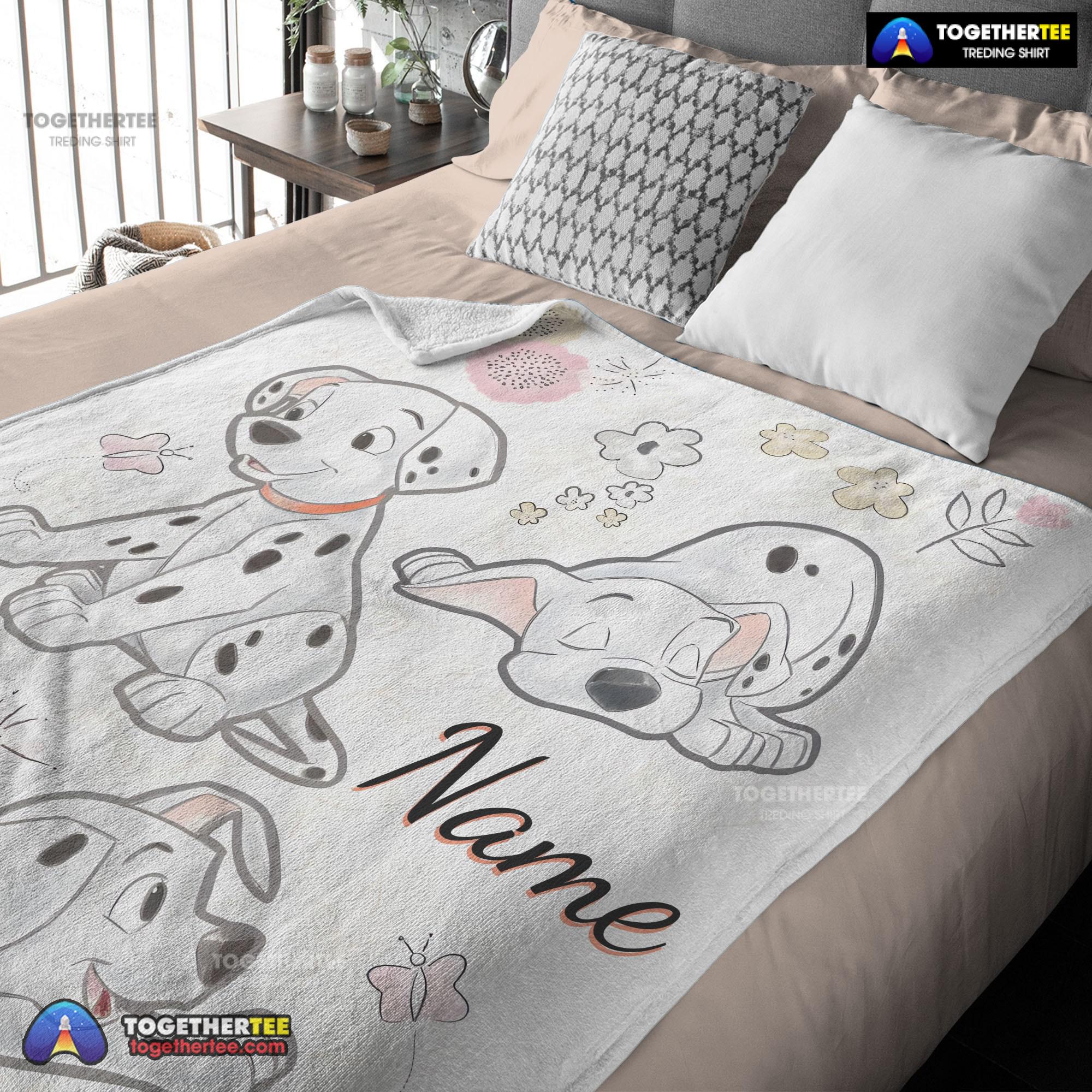 Official Disney Cartoon 101 Dalmatians Cute Blanket Fleece Customized Blanket - Image 2