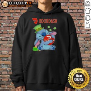 Alternative view of Top Stitch Hug Doordash Logo St. Patrick's Day T-Shirt