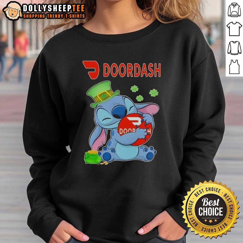 Top Stitch Hug Doordash Logo St. Patrick's Day T-Shirt - Image 5