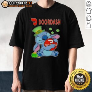 Top Stitch Hug Doordash Logo St. Patrick's Day T-Shirt