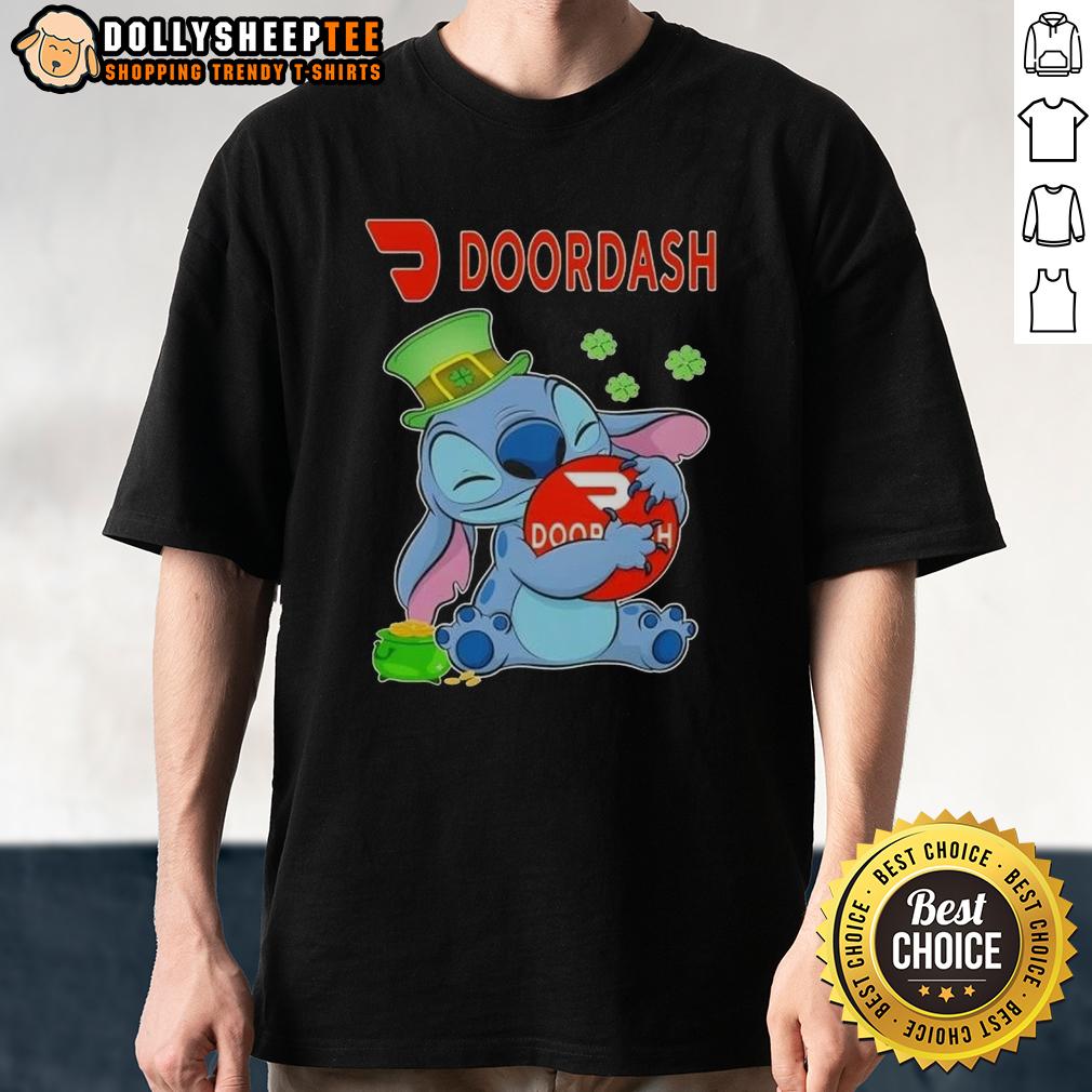 Top Stitch Hug Doordash Logo St. Patrick's Day T-Shirt
