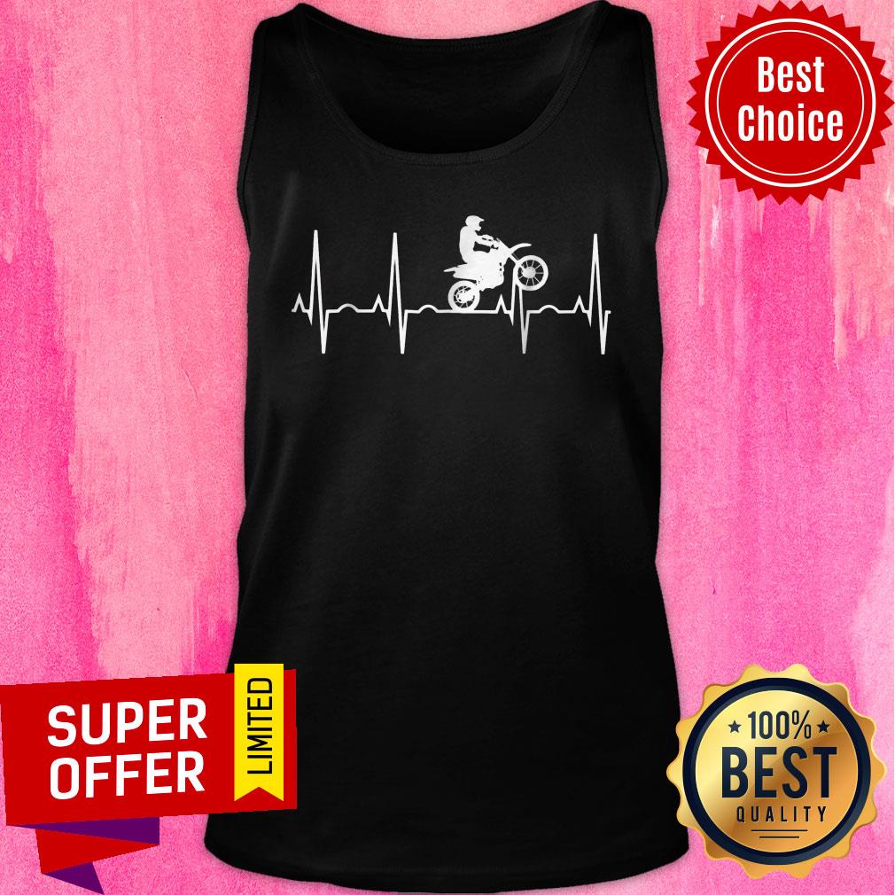 Nice Dirt Bike Heartbeat Shirt - Image 3