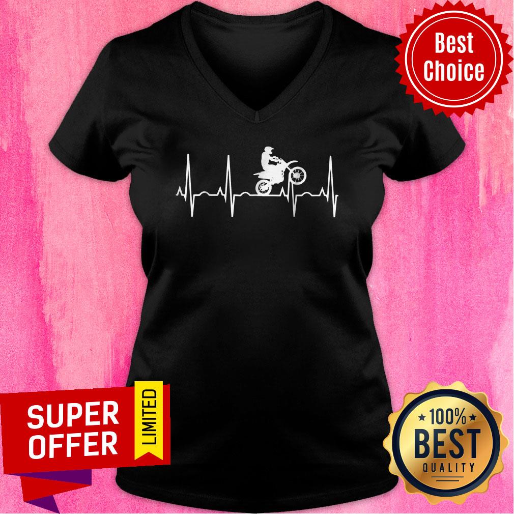 Nice Dirt Bike Heartbeat Shirt - Image 2